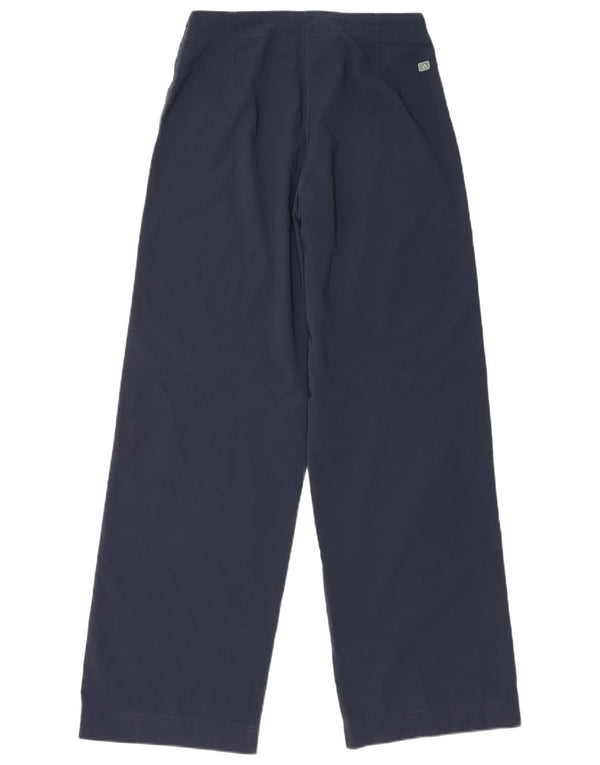 Pantaloni lat pentru femei cu talie înaltă Adidas UK 10 Small W28 L30 Bleumarin