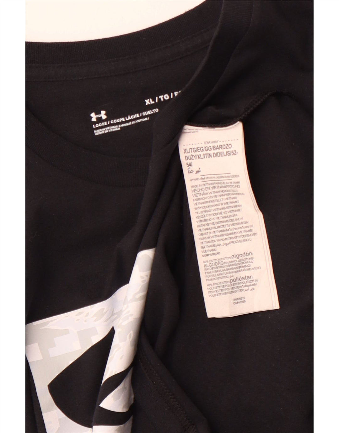 Tricou grafic pentru bărbați UNDER ARMOUR Top XL bumbac negru