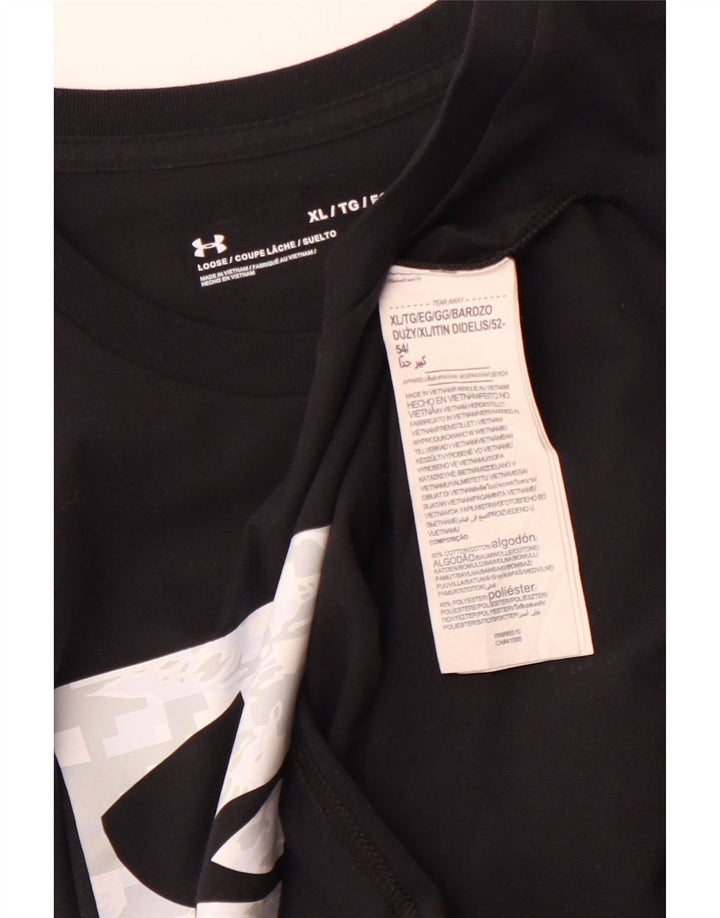 Tricou grafic pentru bărbați UNDER ARMOUR Top XL bumbac negru