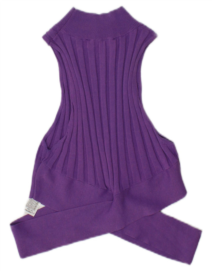 Top cu vestă pentru femei Zara UK 12 Viscoză violet mediu