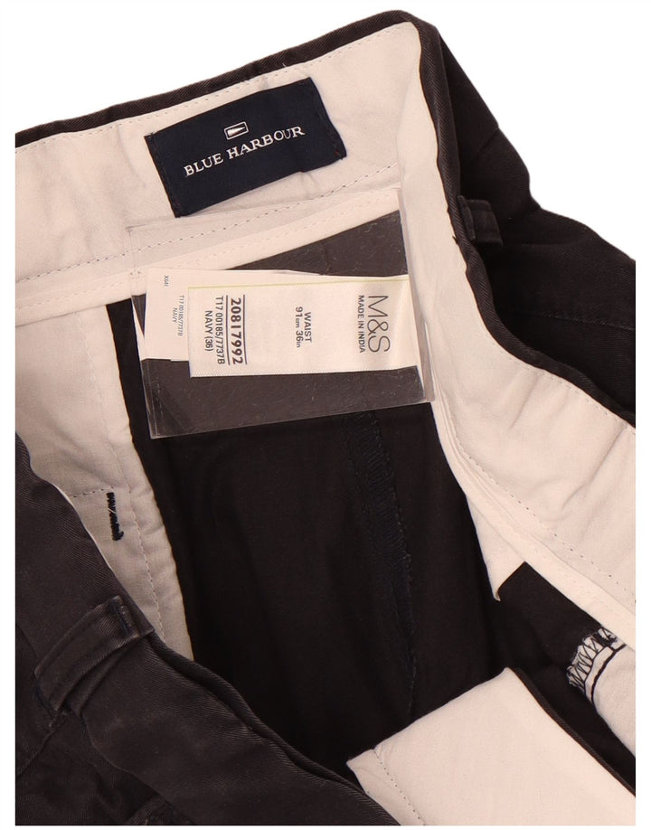Pantaloni scurți chino pentru bărbați Marks & Spencer Blue Harbour W36, mari, bumbac, albastru