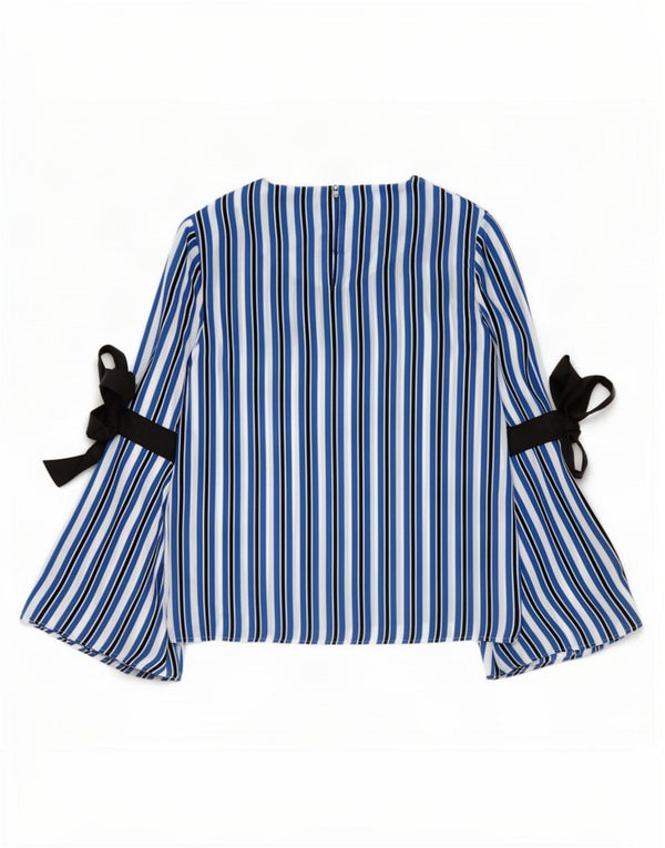 Bluză cu mânecă lungă pentru femei Marks & Spencer UK 12 Medium Blue Striped