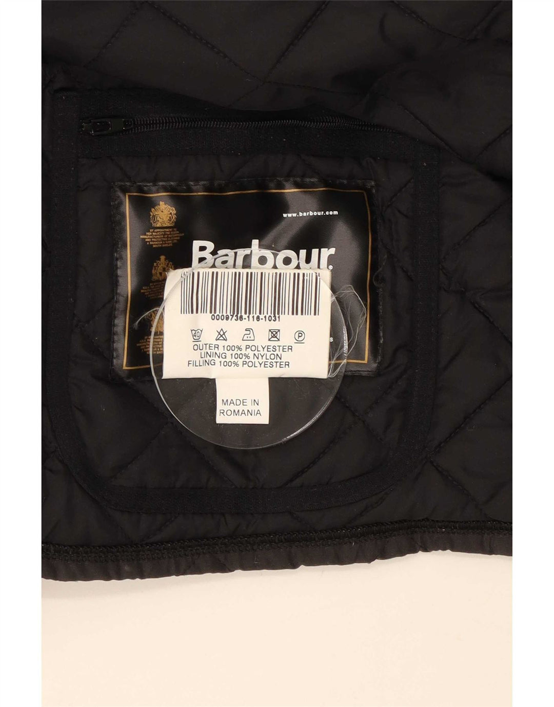 Jachetă matlasată pentru bărbați Barbour UK 42 XL Poliester negru