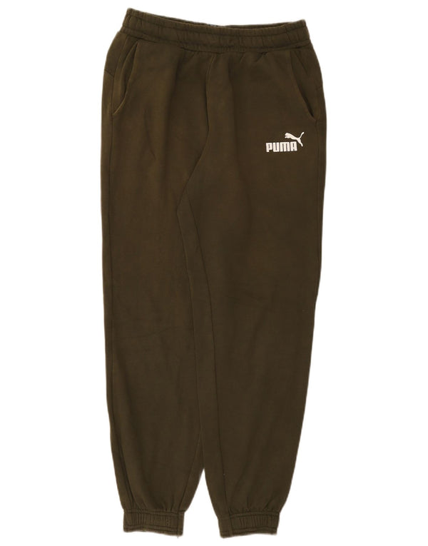 Puma Băieți Pantaloni Trening Pantaloni Joggeri 13-14 Ani Kaki Bumbac