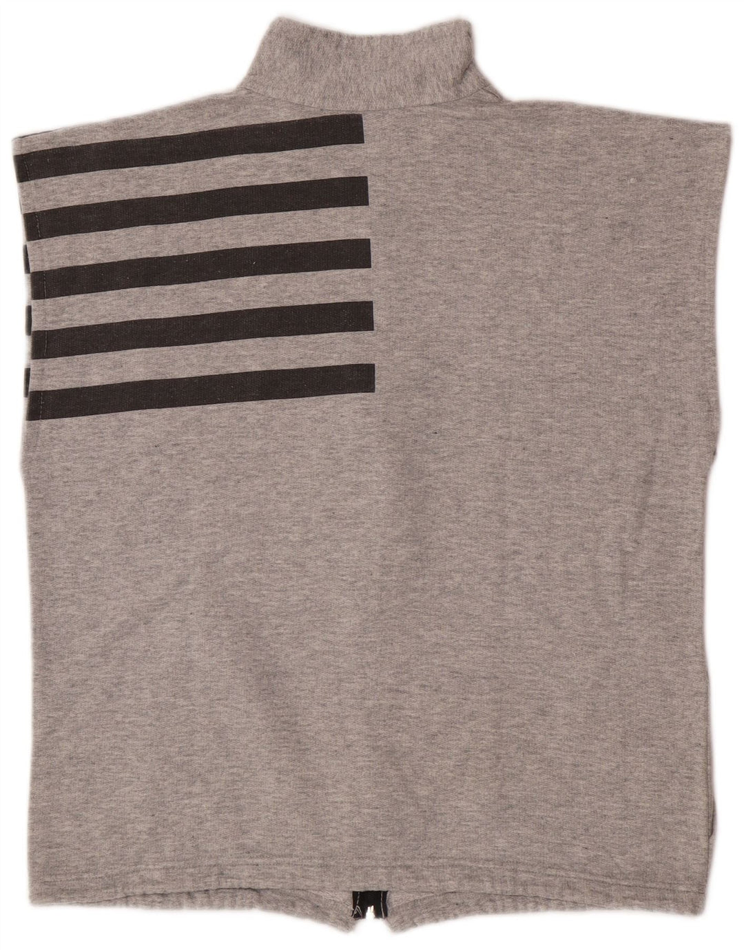 Jachetă de trening pentru bărbați vintage fără mâneci, gri mediu în dungi