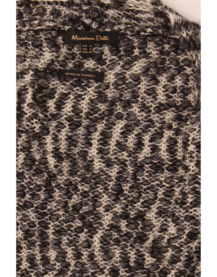 Pulover cardigan supradimensionat pentru femei Massimo Dutti cu mâneci 3/4 UK 10 mic gri