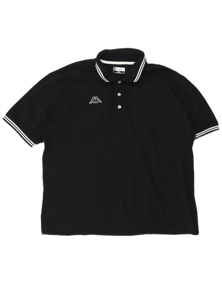 Tricou polo pentru bărbați Kappa 4XL negru
