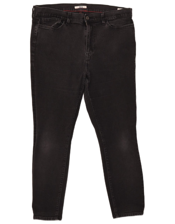 TOMMY HILFIGER Blugi skinny pentru femei cu talie mare US 18 2XL W38 L26 Negri