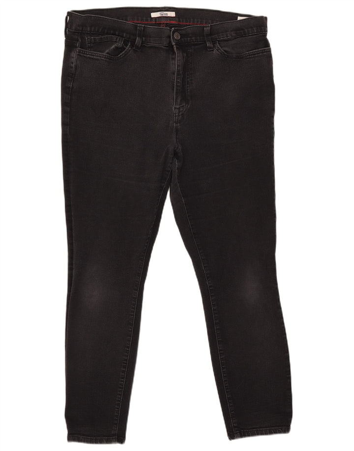 TOMMY HILFIGER Blugi skinny pentru femei cu talie mare US 18 2XL W38 L26 Negri