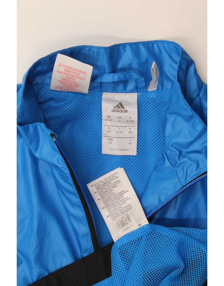 Jachetă de trening pentru băieți Adidas 9-10 ani, albastru, poliester