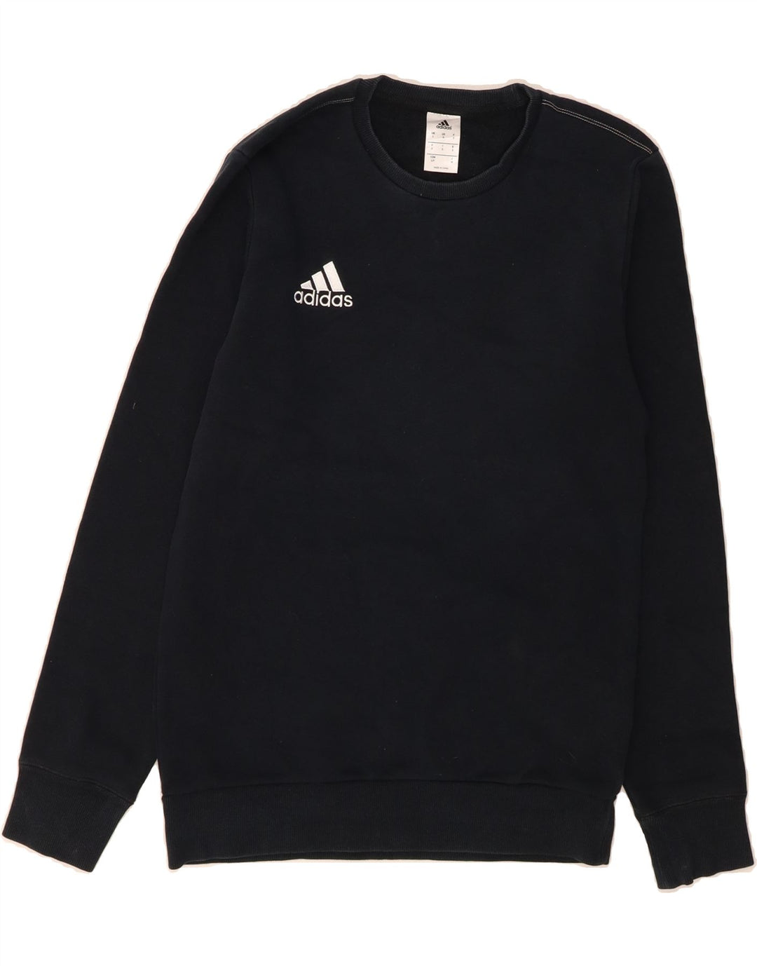 ADIDAS Mens Sweatshirt Jumper Small Black Cotton Vintage Adidas and Second-Hand Adidas from Messina Hembry 