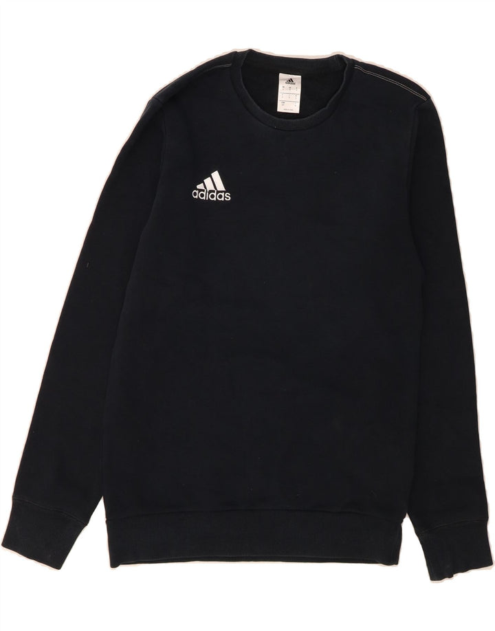 ADIDAS Mens Sweatshirt Jumper Small Black Cotton Vintage Adidas and Second-Hand Adidas from Messina Hembry 