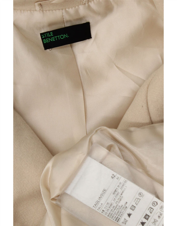 Pardesiu pentru femei Benetton IT 42 Lână albă medie