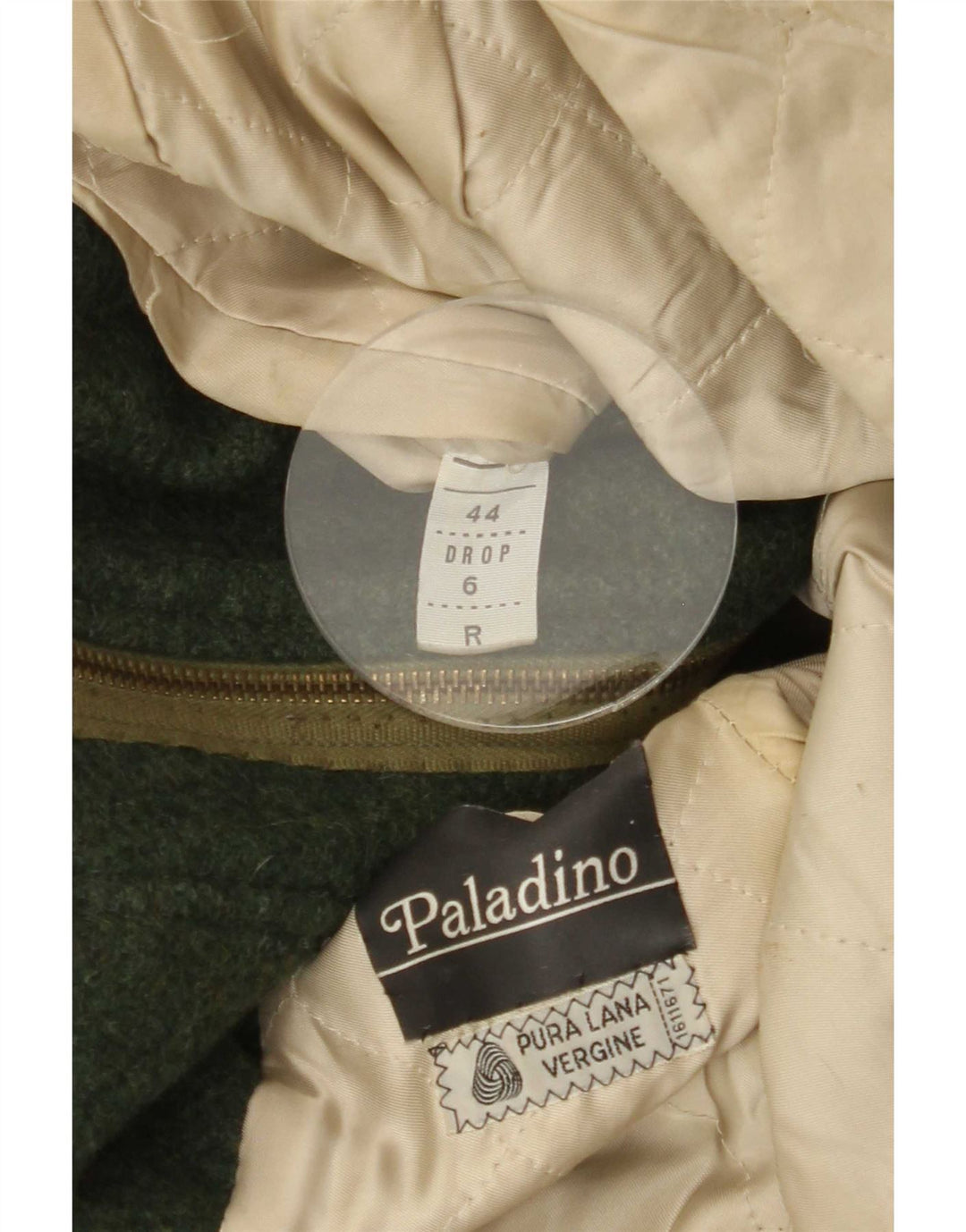 Pardesiu Vintage Bărbați IT 44 XS Lână Verde