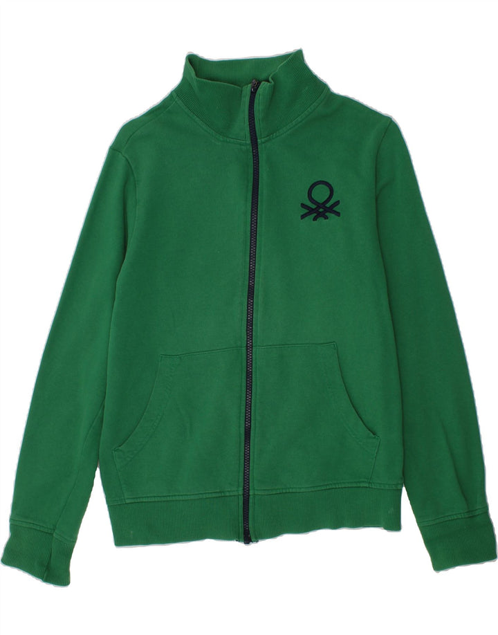 BENETTON Boys Tracksuit Top Jacket 11-12 Years Green Vintage Benetton and Second-Hand Benetton from Messina Hembry 