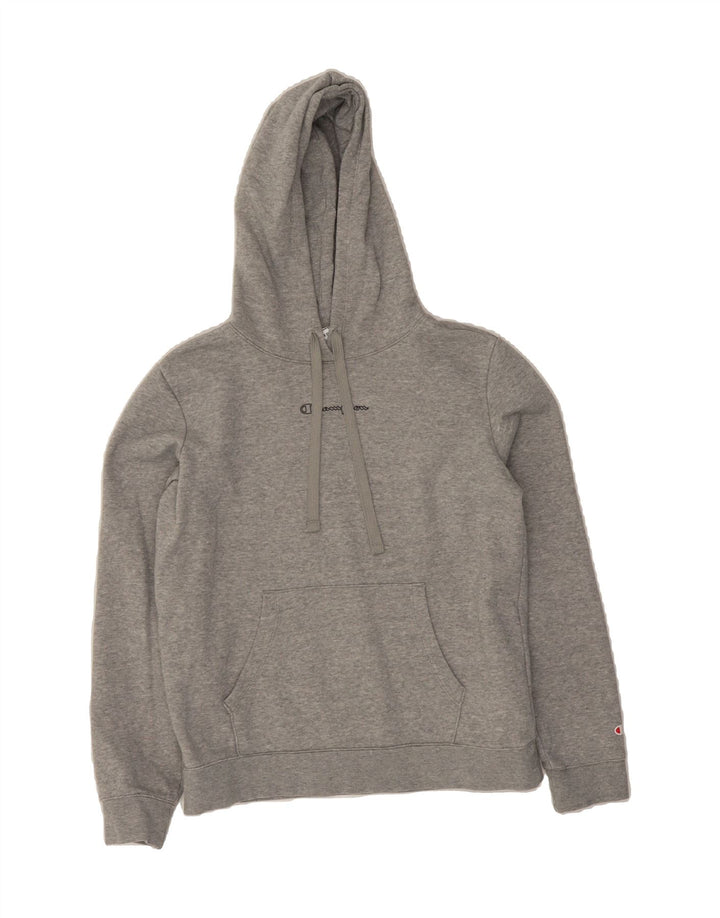 CHAMPION Womens Hoodie Jumper UK 12 Medium Grey Cotton Vintage Champion and Second-Hand Champion from Messina Hembry 