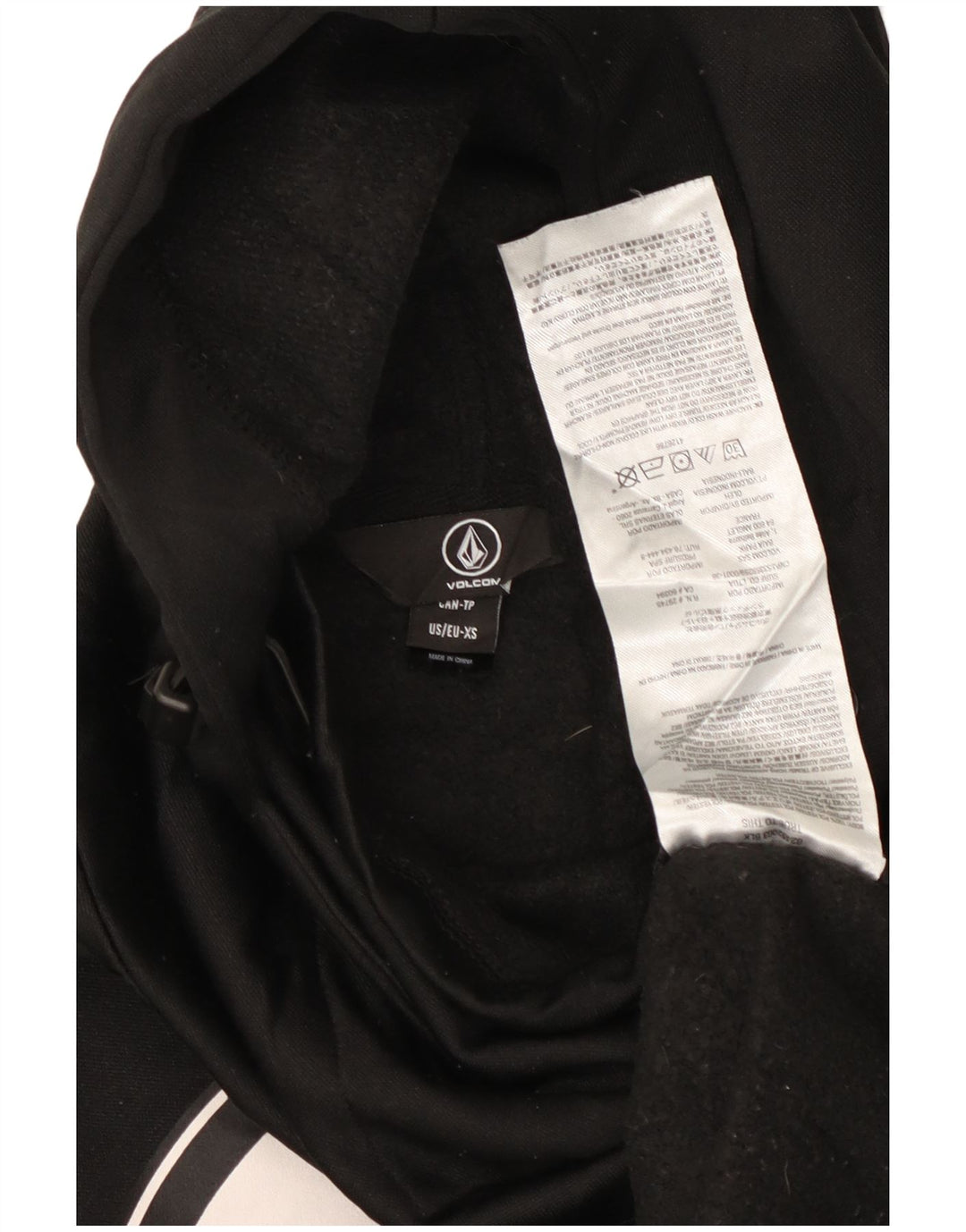 Pulover cu glugă grafic Volcom pentru bărbați XS poliester negru