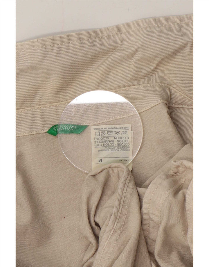 Benetton Bomber Jacket pentru bărbați UK 38 Medium Beige Bumbac