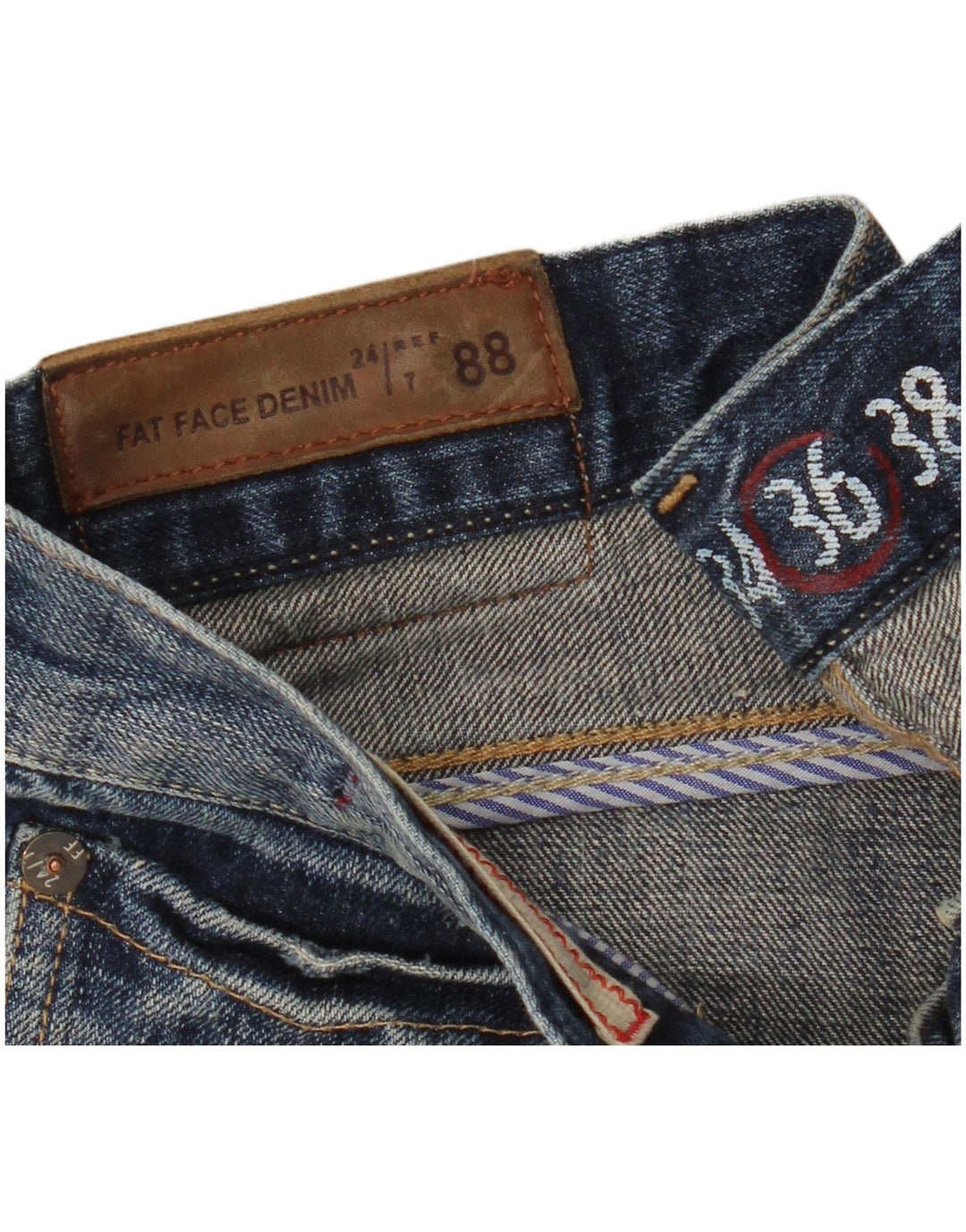Blugi pentru bărbați Fat Face Bootcut W36 L32 Bumbac bleumarin
