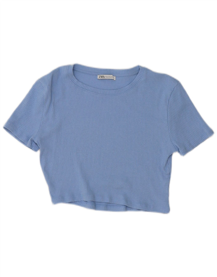Top tricou ZARA pentru femei UK 14 Large Blue