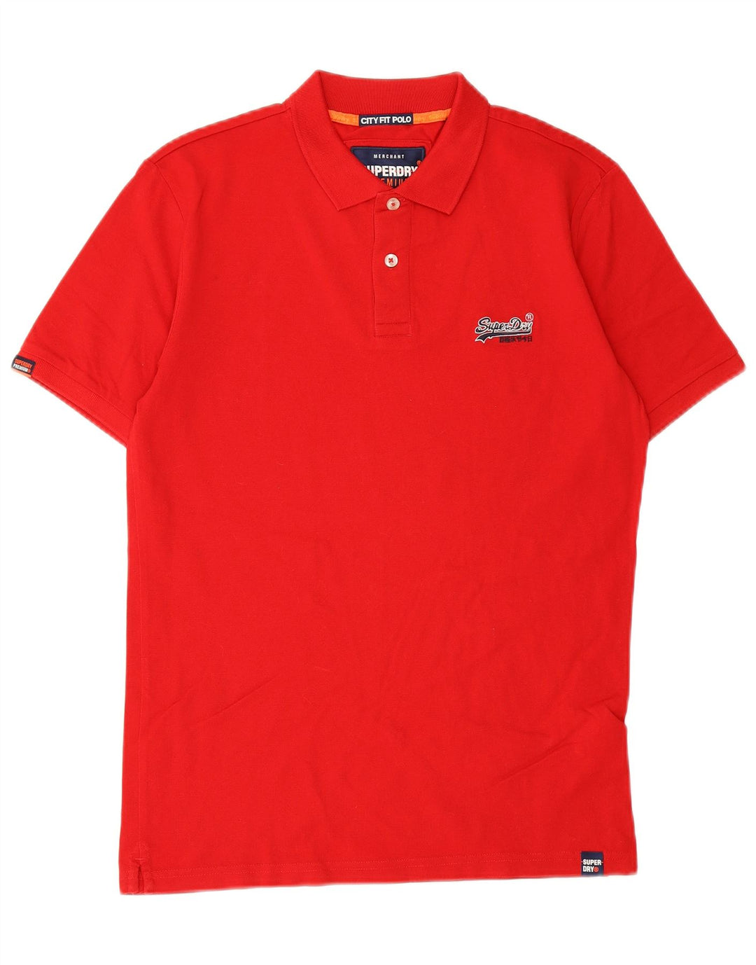 Tricou polo pentru bărbați Superdry, bumbac roșu mediu