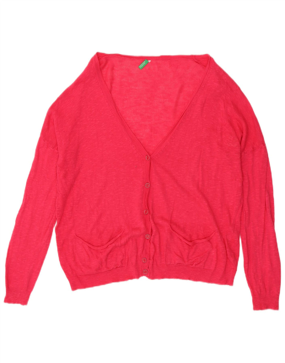 Pulover cardigan supradimensionat pentru femei BENETTON UK 10 mic roz