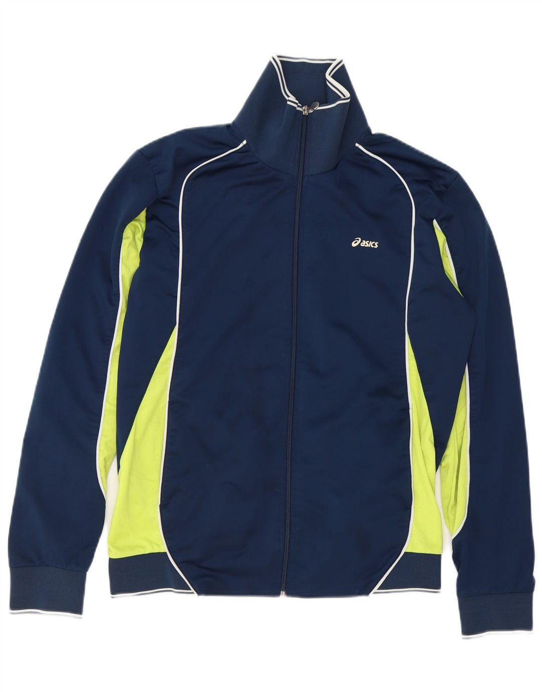 Jachetă de top pentru trening Asics pentru bărbați, poliester bloc de culoare, albastru marin mediu