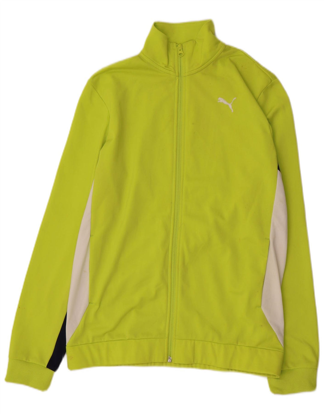 Jachetă de trening PUMA pentru băieți 15-16 ani, verde, poliester color bloc