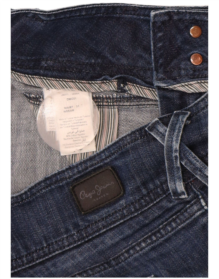 Pantaloni scurți din blugi pentru femei PEPE Jeans W31 Bumbac bleumarin mediu