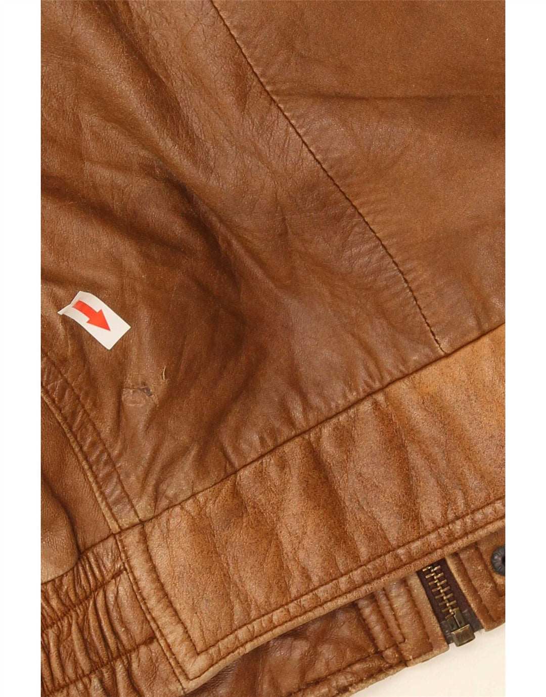 Geaca de piele vintage pentru barbati IT 56 2XL maro