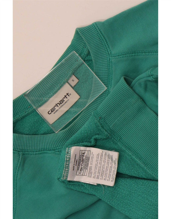 Carhartt Womens Oversized Sweatshirt Jumper UK 10 Small Green Cotton