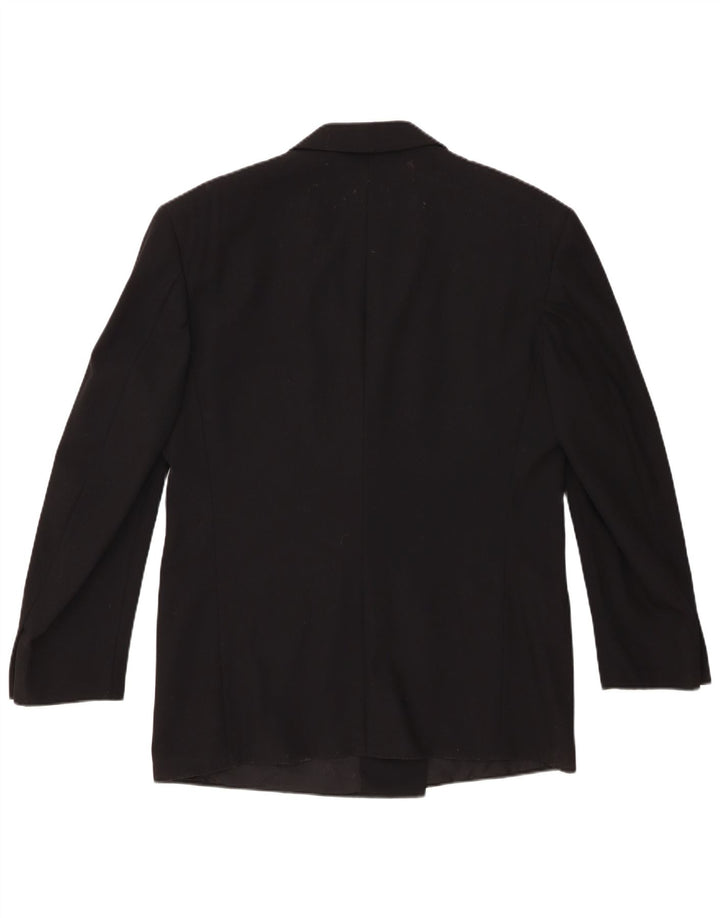 Jachetă pentru bărbați Trussardi cu două piepturi IT 52 XL Lână virgină neagră