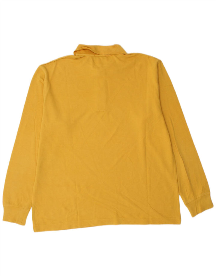 Sergio Tacchini Polo cu mânecă lungă pentru bărbați IT 48 Bumbac galben mediu