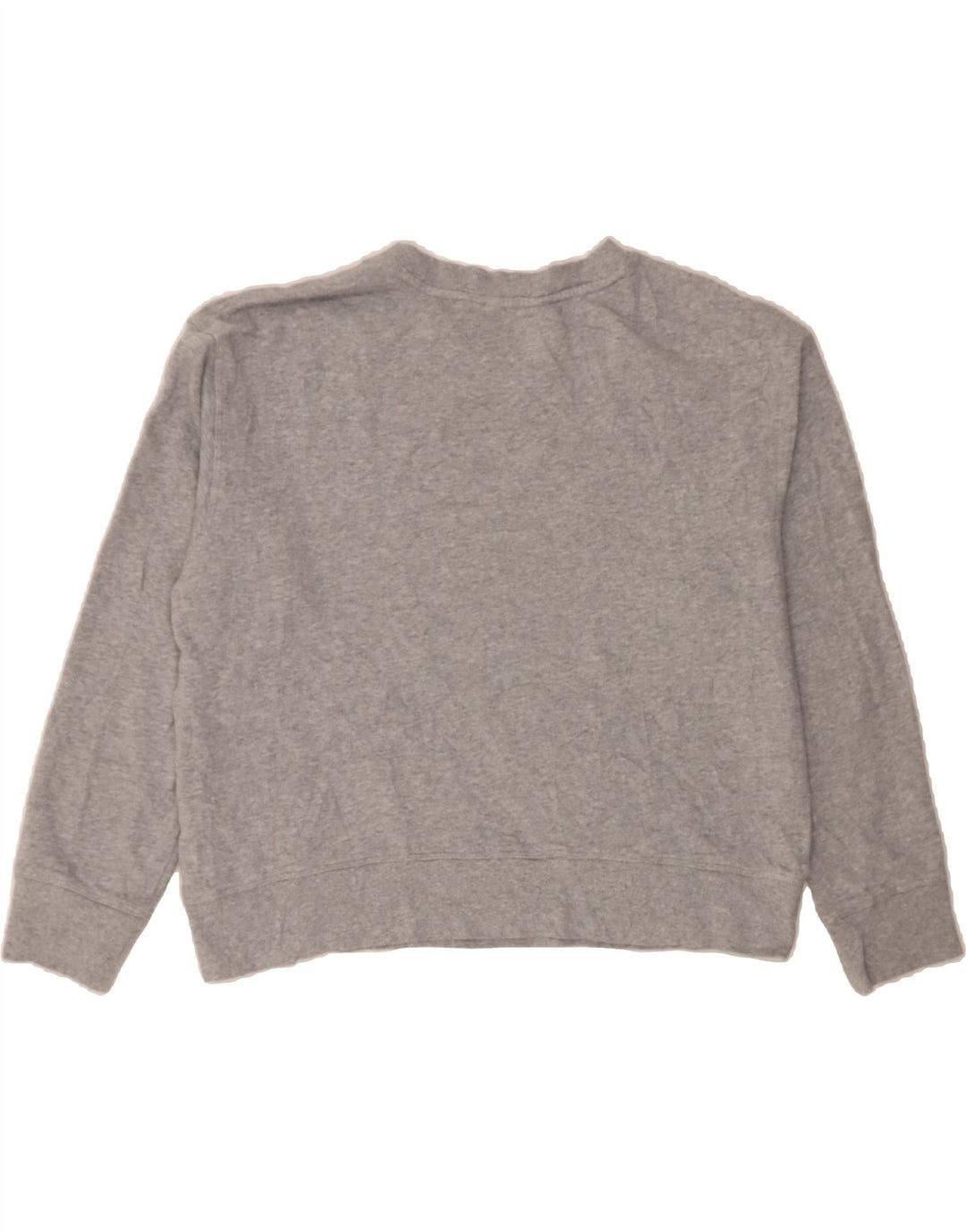 DKNY Womens Oversized Crop Graphic Sweatshirt Jumper UK 16 Large Grey Vintage Dkny and Second-Hand Dkny from Messina Hembry 