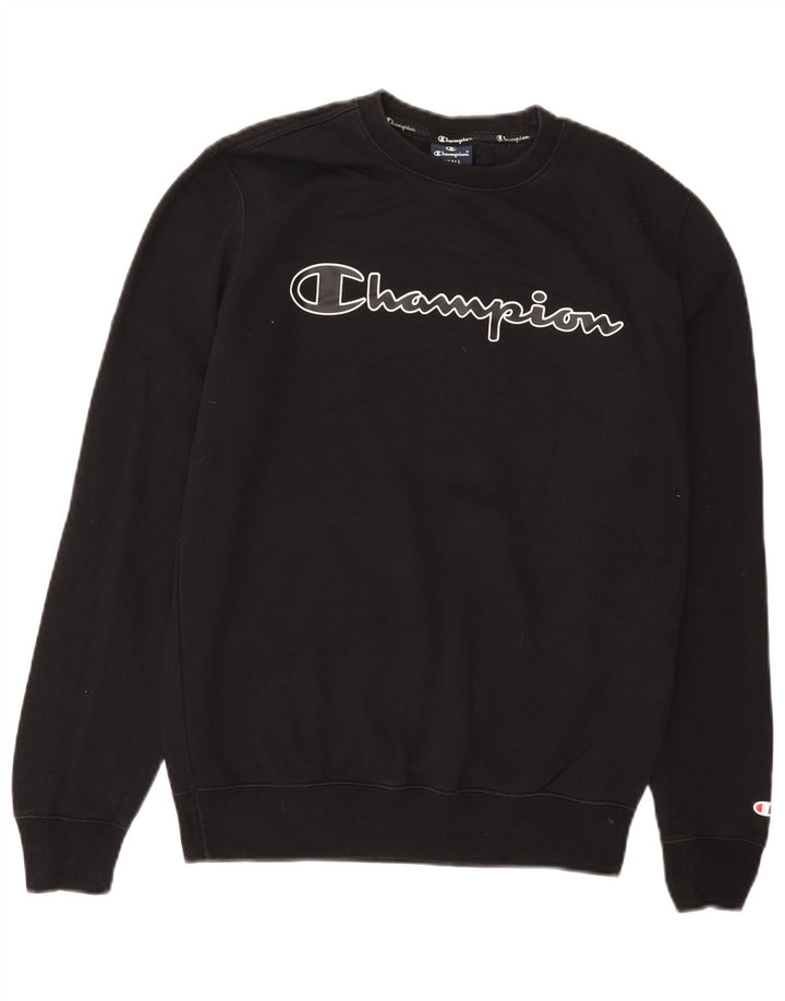 Pulover grafic pentru bărbați Champion Pulover mic, negru, bumbac