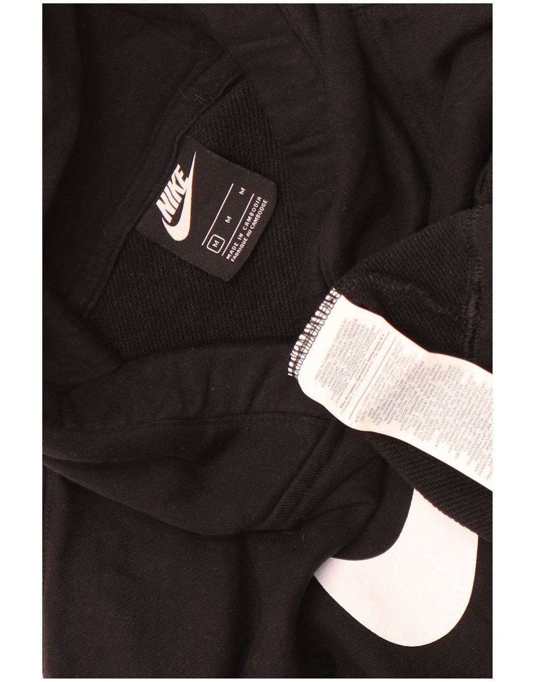 Pulover Nike cu capota cu grafic pentru femei UK 14, bumbac mediu negru