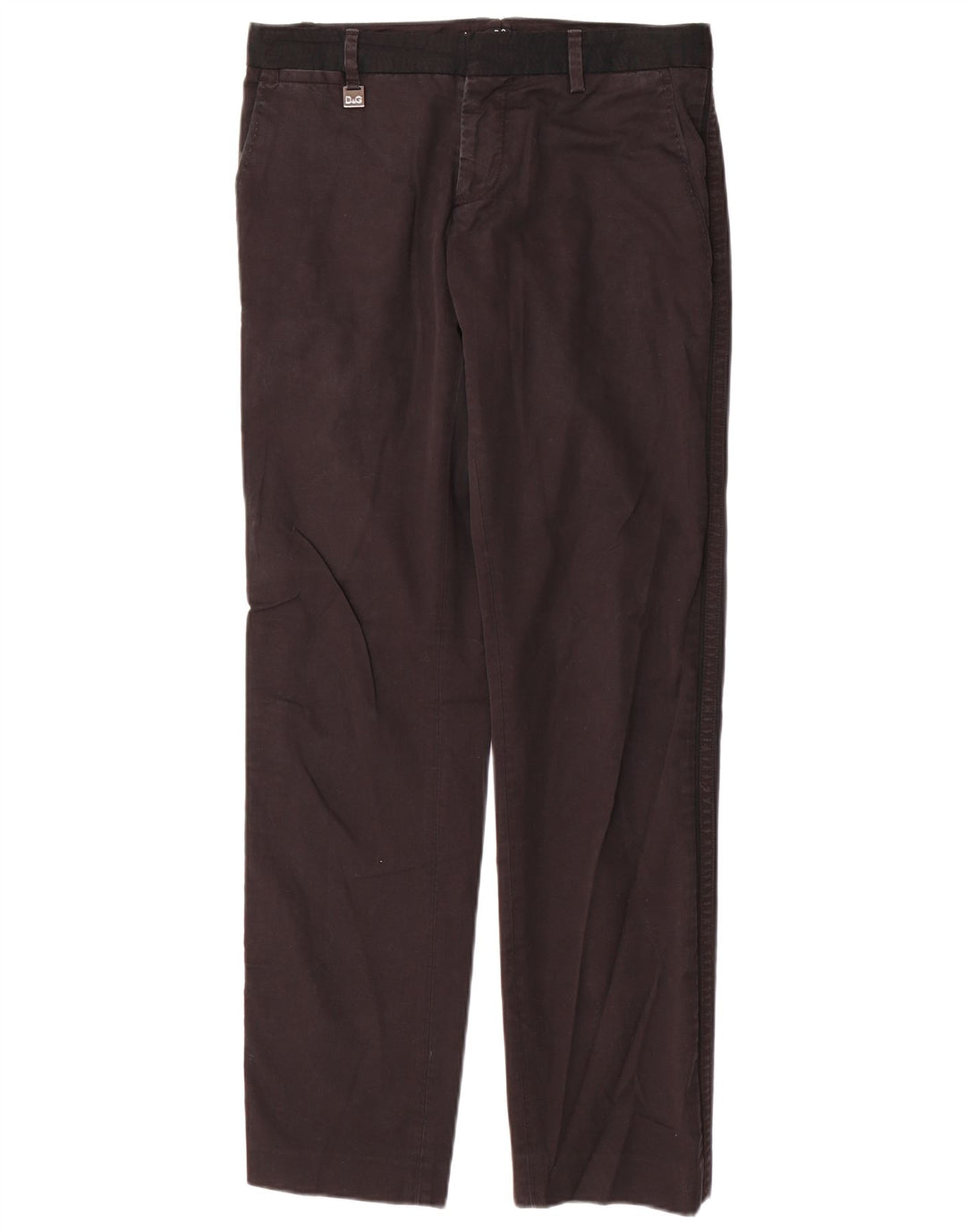 DOLCE & GABBANA Pantaloni chino drepți pentru femei IT 46 Large W32 L32 Negru