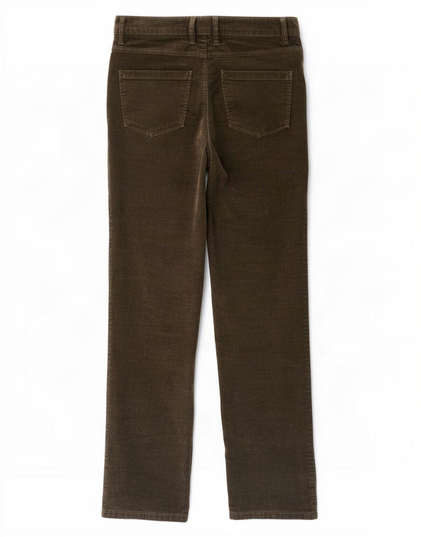 Marks & Spencer Pantaloni conici din velur pentru femei UK 10 Small W28 L28 Khaki