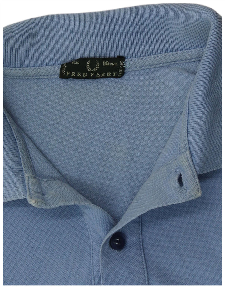 Fred Perry Băieți Polo 15-16 Ani Bumbac Albastru