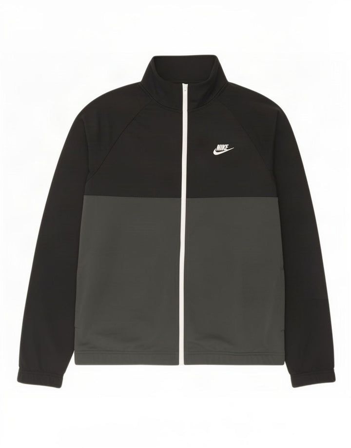Jachetă de trening pentru bărbați Nike, negru mediu, poliester bloc de culoare
