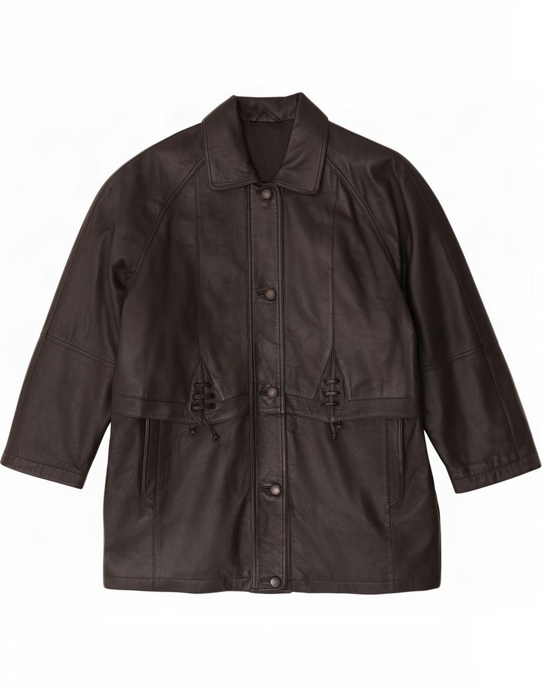 Palton din piele pentru femei C&A UK 16 mare negru