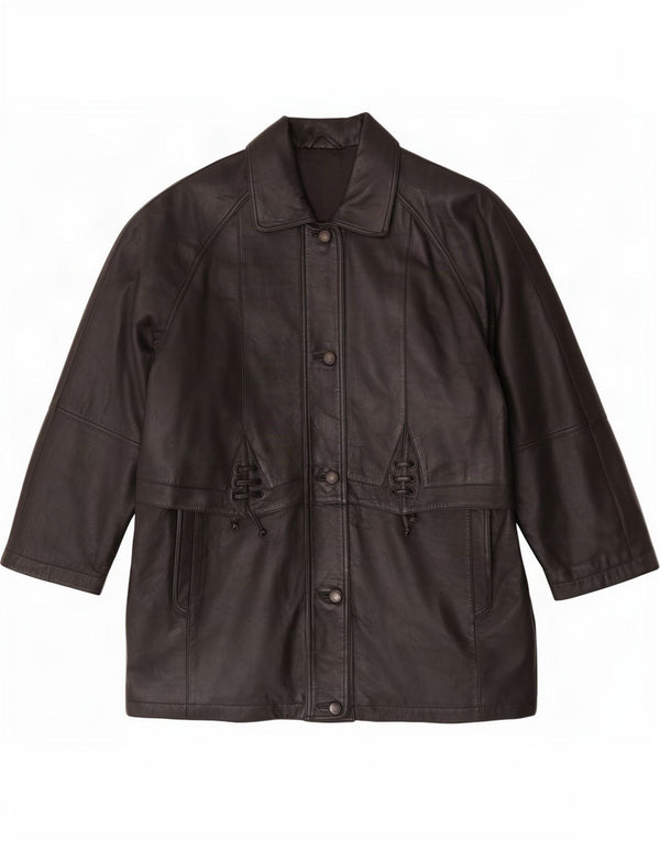 Palton din piele pentru femei C&A UK 16 mare negru