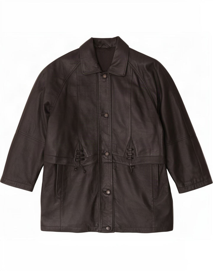Palton din piele pentru femei C&A UK 16 mare negru