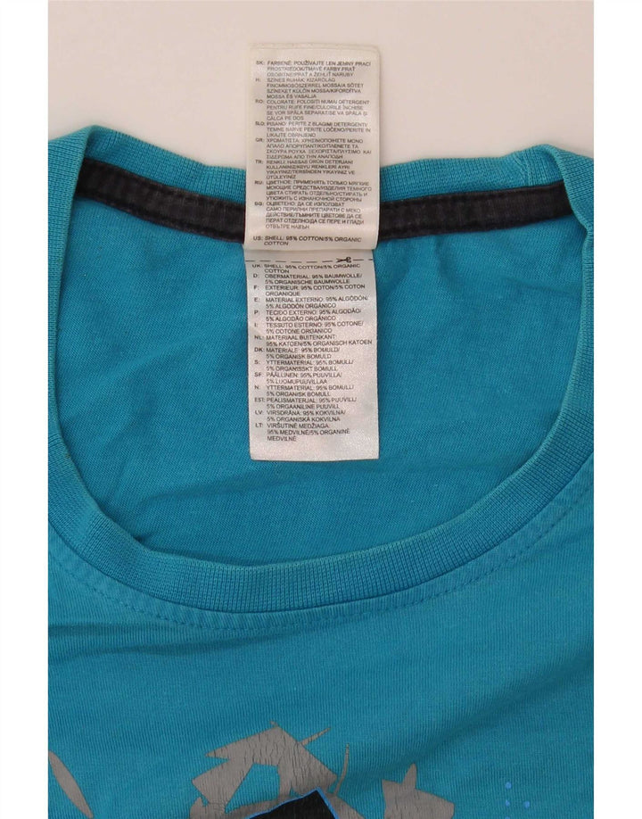 Tricou grafic pentru bărbați Adidas Top, bumbac albastru mediu