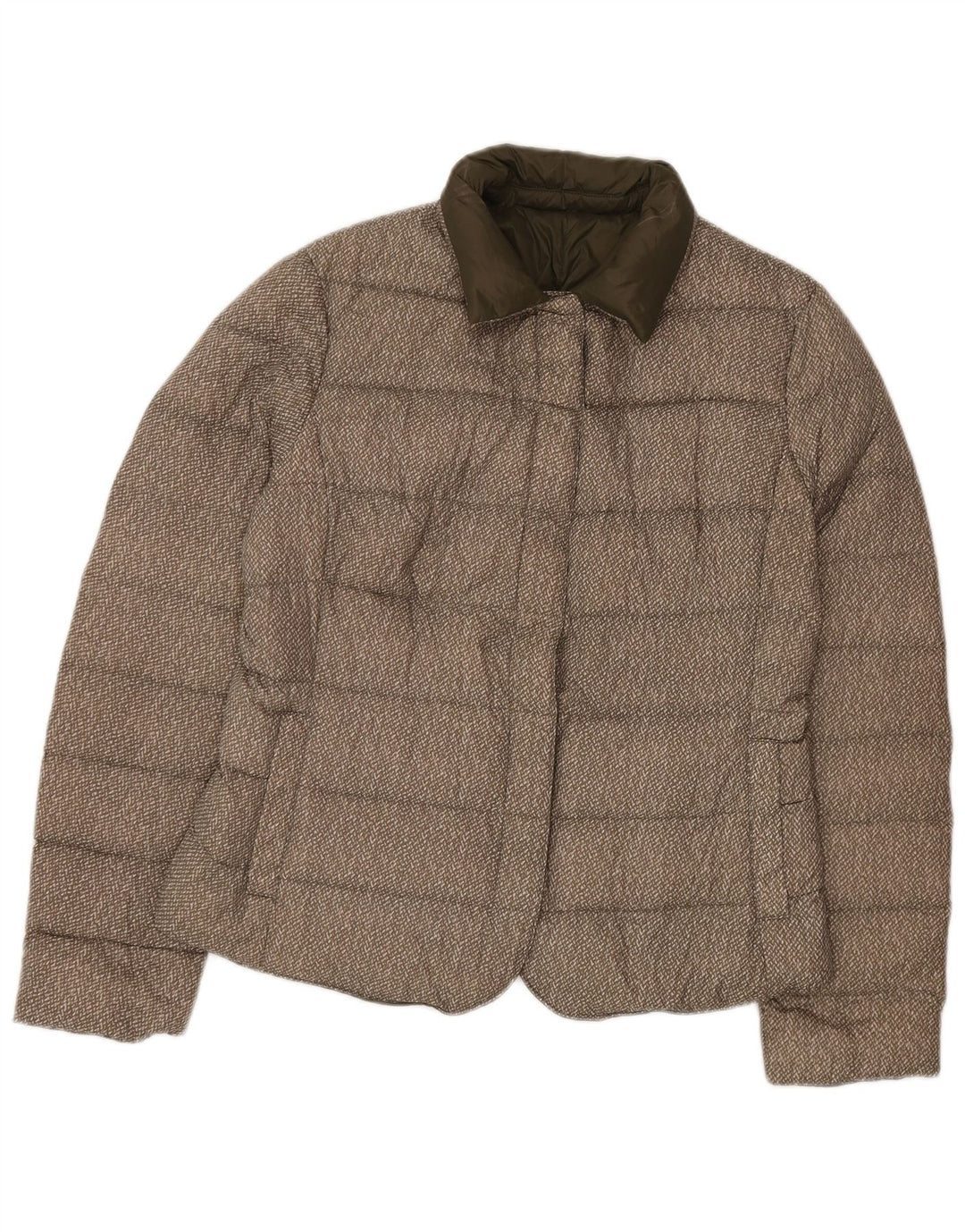 Jachetă căptușită reversabilă Benetton pentru femei UK 16 Poliamidă verde mare