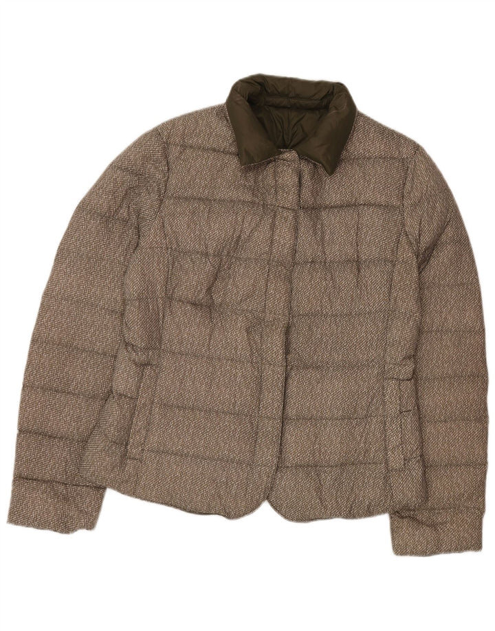 Jachetă căptușită reversabilă Benetton pentru femei UK 16 Poliamidă verde mare