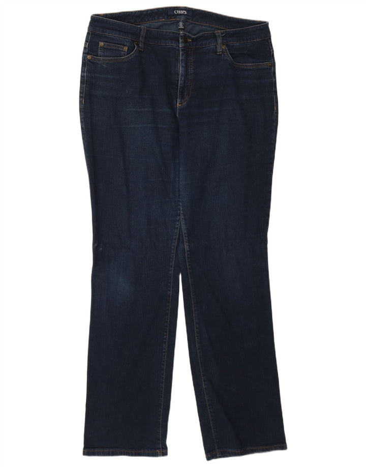 Jeans drepti pentru femei Chaps US 14 XL W38 L31 Bumbac albastru