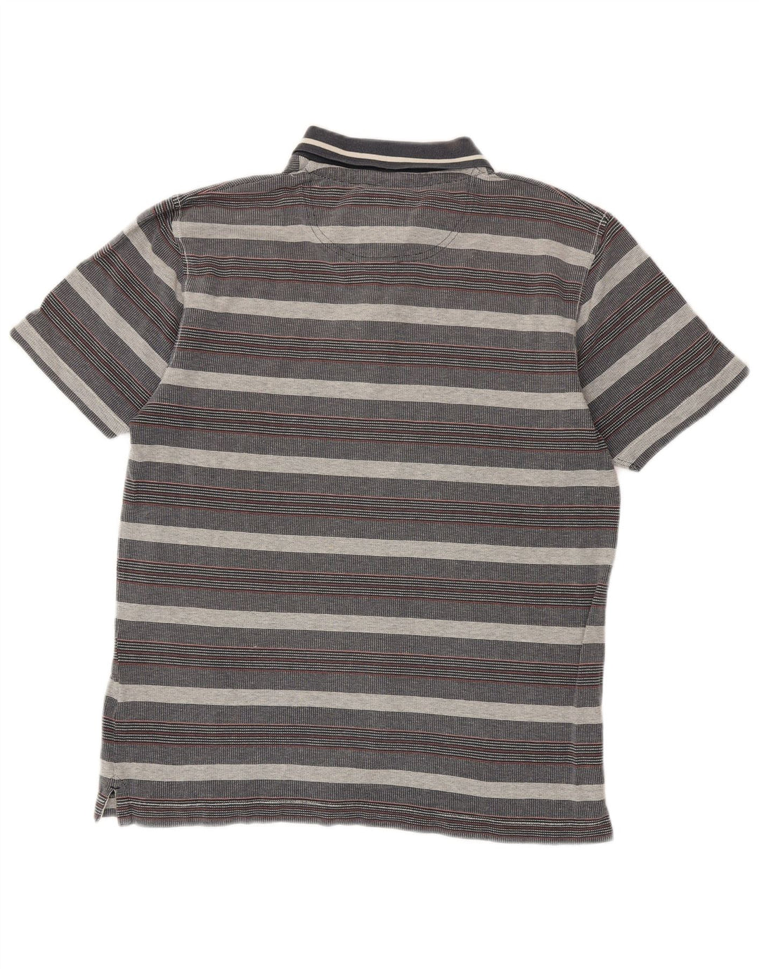 Tricou polo pentru bărbați Fat Face, bumbac cu dungi gri mediu