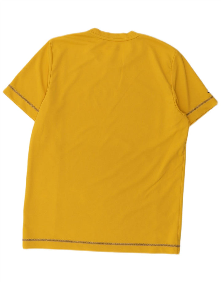 Tricou grafic pentru bărbați Lotto Top Mediu Galben Poliester cu dungi