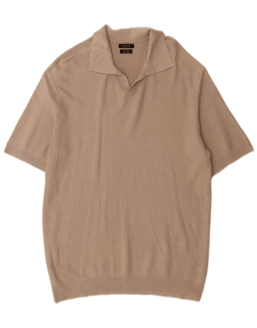 Tricou polo Massimo Dutti pentru bărbați, bumbac gri mare